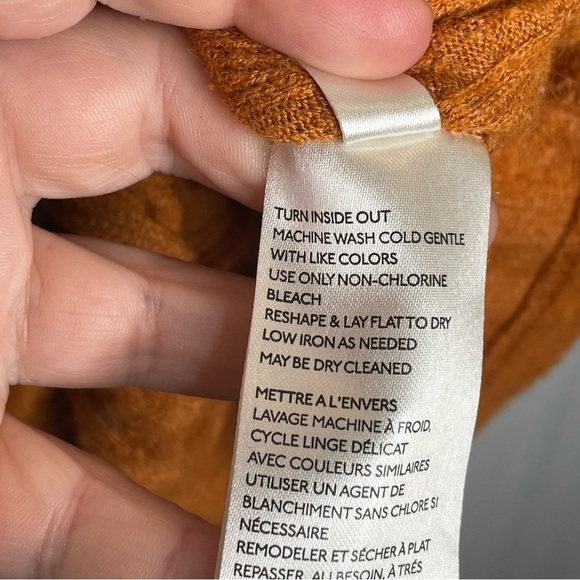 Maeve Rafela Hacci Surplice Top in Gold Bohemian Comfy Cozy Oversized XS - Picture 12 of 14